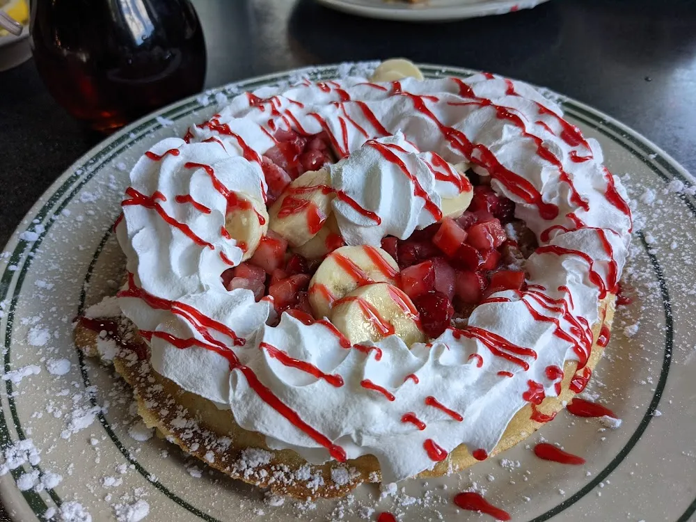 Strawberry and Banana Waffle